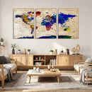 Colorful World Map Canvas Wall Art – Abstract Watercolor Map by MyGreatCanvas | Canvas Wall Art Prints | Photo Prints & Wall Decor