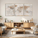 Detailed World Map Wall Art Canvas Print for Home and Office Decor by MyGreatCanvas | Canvas Wall Art Prints | Photo Prints & Wall Decor