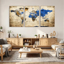 World Map Canvas Print – Colorful Abstract Travel Map, by MyGreatCanvas | Canvas Wall Art Prints | Photo Prints & Wall Decor