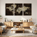 Blue World Map Canvas Wall Art – Framed Modern Travel Map by MyGreatCanvas | Canvas Wall Art Prints | Photo Prints & Wall Decor
