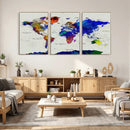 Vintage World Map Canvas Wall Art – Framed Travel Map with by MyGreatCanvas | Canvas Wall Art Prints | Photo Prints & Wall Decor
