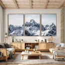 Snowy Mountain Range Canvas Print, Alpine Peaks Landscape by MyGreatCanvas | Canvas Wall Art Prints | Photo Prints & Wall Decor
