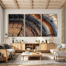 Abstract Tree Ring Wall Art Print – Natural Rustic Wood by MyGreatCanvas | Canvas Wall Art Prints | Photo Prints & Wall Decor