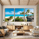 Barbados Beach Wall Art Canvas Print, Palm Tree Ocean by MyGreatCanvas | Canvas Wall Art Prints | Photo Prints & Wall Decor