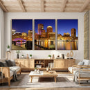 Boston Wall Art Canvas Print, Boston City Downtown Night by MyGreatCanvas | Canvas Wall Art Prints | Photo Prints & Wall Decor