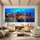 Boston Wall Art Canvas Print, Boston City Downtown Night by MyGreatCanvas | Canvas Wall Art Prints | Photo Prints & Wall Decor