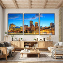 Boston Wall Art Canvas Print, Boston City Downtown Night by MyGreatCanvas | Canvas Wall Art Prints | Photo Prints & Wall Decor