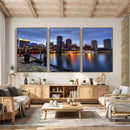 Boston Wall Art Canvas Print, Boston City Downtown Night by MyGreatCanvas | Canvas Wall Art Prints | Photo Prints & Wall Decor