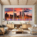 Chicago Wall Art Canvas Print - Chicago City Downtown Night by MyGreatCanvas | Canvas Wall Art Prints | Photo Prints & Wall Decor