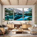 Alpine Mountain Lake Wall Art Canvas Print – Turquoise by MyGreatCanvas | Canvas Wall Art Prints | Photo Prints & Wall Decor