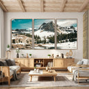 Snowy Mountain Wall Art Canvas Print, Alpine Pine Forest by MyGreatCanvas | Canvas Wall Art Prints | Photo Prints & Wall Decor