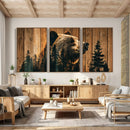 Rustic Bear Wall Art Canvas Print – Woodland Wildlife by MyGreatCanvas | Canvas Wall Art Prints | Photo Prints & Wall Decor
