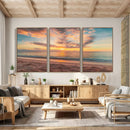 Sunset Beach Wall Art Canvas Print – Soft Coastal by MyGreatCanvas | Canvas Wall Art Prints | Photo Prints & Wall Decor