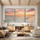 Sunset Beach Wall Art Canvas Print – Soft Coastal by MyGreatCanvas | Canvas Wall Art Prints | Photo Prints & Wall Decor