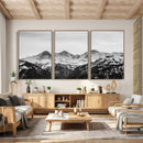 Black and White Mountain Wall Art Canvas Print, Snowy Alpine by MyGreatCanvas | Canvas Wall Art Prints | Photo Prints & Wall Decor