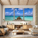 Caribbean Ocean Pier Seascape Wall Art Canvas Print, by MyGreatCanvas | Canvas Wall Art Prints | Photo Prints & Wall Decor