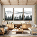 Misty Pine Forest Mountain Landscape Wall Art Canvas Print by MyGreatCanvas | Canvas Wall Art Prints | Photo Prints & Wall Decor