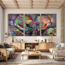 Graffiti Football Helmets Wall Art Canvas Print, Urban by MyGreatCanvas | Canvas Wall Art Prints | Photo Prints & Wall Decor