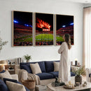 Auburn Stadium Wall Art Canvas Print, College Football Night