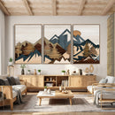 Wood Style Mountain Wall Art Canvas Print, Layered Wood by MyGreatCanvas | Canvas Wall Art Prints | Photo Prints & Wall Decor