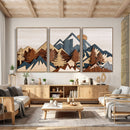 Layered Wooden Mountain Wall Art Canvas Print, Modern Rustic by MyGreatCanvas | Canvas Wall Art Prints | Photo Prints & Wall Decor