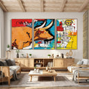 Basquiat Style Bull Graffiti Wall Art Canvas Print, Street by MyGreatCanvas | Canvas Wall Art Prints | Photo Prints & Wall Decor
