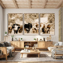 Western Longhorn Herd Wall Art Canvas Print, Sepia Texas by MyGreatCanvas | Canvas Wall Art Prints | Photo Prints & Wall Decor