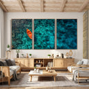 Turquoise Ocean Boat Wall Art Canvas Print by MyGreatCanvas | Canvas Wall Art Prints | Photo Prints & Wall Decor