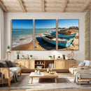 Coastal Fishing Boats Wall Art Canvas Print, Sunset Beach by MyGreatCanvas | Canvas Wall Art Prints | Photo Prints & Wall Decor
