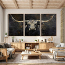 Rustic Longhorn Bull Wall Art Canvas Print – Vintage Western by MyGreatCanvas | Canvas Wall Art Prints | Photo Prints & Wall Decor
