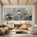 Abstract Floral Wall Art Canvas Print – Gold and Blue by MyGreatCanvas | Canvas Wall Art Prints | Photo Prints & Wall Decor