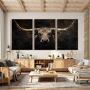Vintage Longhorn Bull Wall Art Canvas Print – Rustic Western by MyGreatCanvas | Canvas Wall Art Prints | Photo Prints & Wall Decor