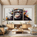 Dj Monkey Wall Art Canvas Print – Colorful Pop Art Banksy by MyGreatCanvas | Canvas Wall Art Prints | Photo Prints & Wall Decor