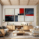 Navy Red Abstract Wall Art Canvas Print, Modern Luxury by MyGreatCanvas | Canvas Wall Art Prints | Photo Prints & Wall Decor