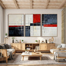 Navy Red Abstract Wall Art Canvas Print, Modern Luxury by MyGreatCanvas | Canvas Wall Art Prints | Photo Prints & Wall Decor