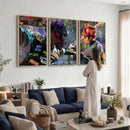 Graffiti Baseball Player Street Art Wall Art Canvas Print