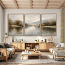 Neutral Abstract River Landscape Wall Art Canvas Print by MyGreatCanvas | Canvas Wall Art Prints | Photo Prints & Wall Decor