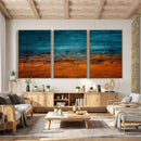 Teal Orange Abstract Wall Art Canvas Print Modern Large by MyGreatCanvas | Canvas Wall Art Prints | Photo Prints & Wall Decor