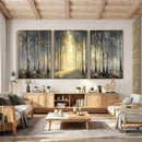 Abstract Birch Forest Wall Art Canvas Print – Modern Gold by MyGreatCanvas | Canvas Wall Art Prints | Photo Prints & Wall Decor
