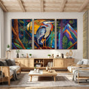 Colorful Heron Wall Art Canvas Print Tropical Bird Abstract by MyGreatCanvas | Canvas Wall Art Prints | Photo Prints & Wall Decor