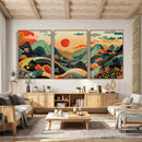 Yayoi Kusama Boho Mountain Landscape Large Wall Art, by MyGreatCanvas | Canvas Wall Art Prints | Photo Prints & Wall Decor