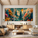 Colorful Japanese Landscape Print: Maximalist Panoramic Wall by MyGreatCanvas | Canvas Wall Art Prints | Photo Prints & Wall Decor