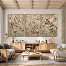 Vintage Birds and Flowers Wall Art Canvas Print, Botanical by MyGreatCanvas | Canvas Wall Art Prints | Photo Prints & Wall Decor