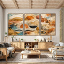 Geometric Boho Abstract Wall Art Canvas Print, Orange Blue by MyGreatCanvas | Canvas Wall Art Prints | Photo Prints & Wall Decor