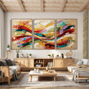 Geometric Abstract Wall Art Canvas Print, Orange Blue by MyGreatCanvas | Canvas Wall Art Prints | Photo Prints & Wall Decor