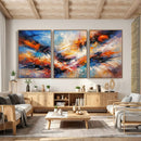 Lyrical Abstraction Wall Art Canvas Print, Orange Blue by MyGreatCanvas | Canvas Wall Art Prints | Photo Prints & Wall Decor