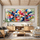 Geometric Abstract Wall Art Canvas Print, Orange Blue by MyGreatCanvas | Canvas Wall Art Prints | Photo Prints & Wall Decor