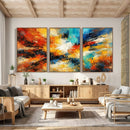 Lyrical Abstract Wall Art Canvas Print, Orange Blue Abstract by MyGreatCanvas | Canvas Wall Art Prints | Photo Prints & Wall Decor