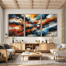 Geometric Abstract Wall Art Canvas Print, Orange Blue by MyGreatCanvas | Canvas Wall Art Prints | Photo Prints & Wall Decor