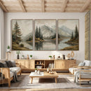 Vintage Mountain Landscape Wall Art Canvas Print Set, Rustic by MyGreatCanvas | Canvas Wall Art Prints | Photo Prints & Wall Decor